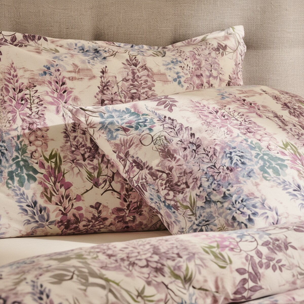 Pościel z bawełny satynowej Flomera 200x220 cm z wzorem kwiatowym