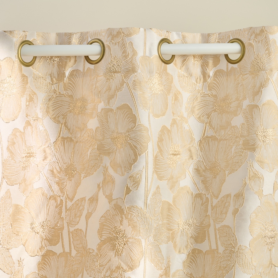 Zasłona Żakardowa Makowka 140x250 cm z motywem kwiatowym