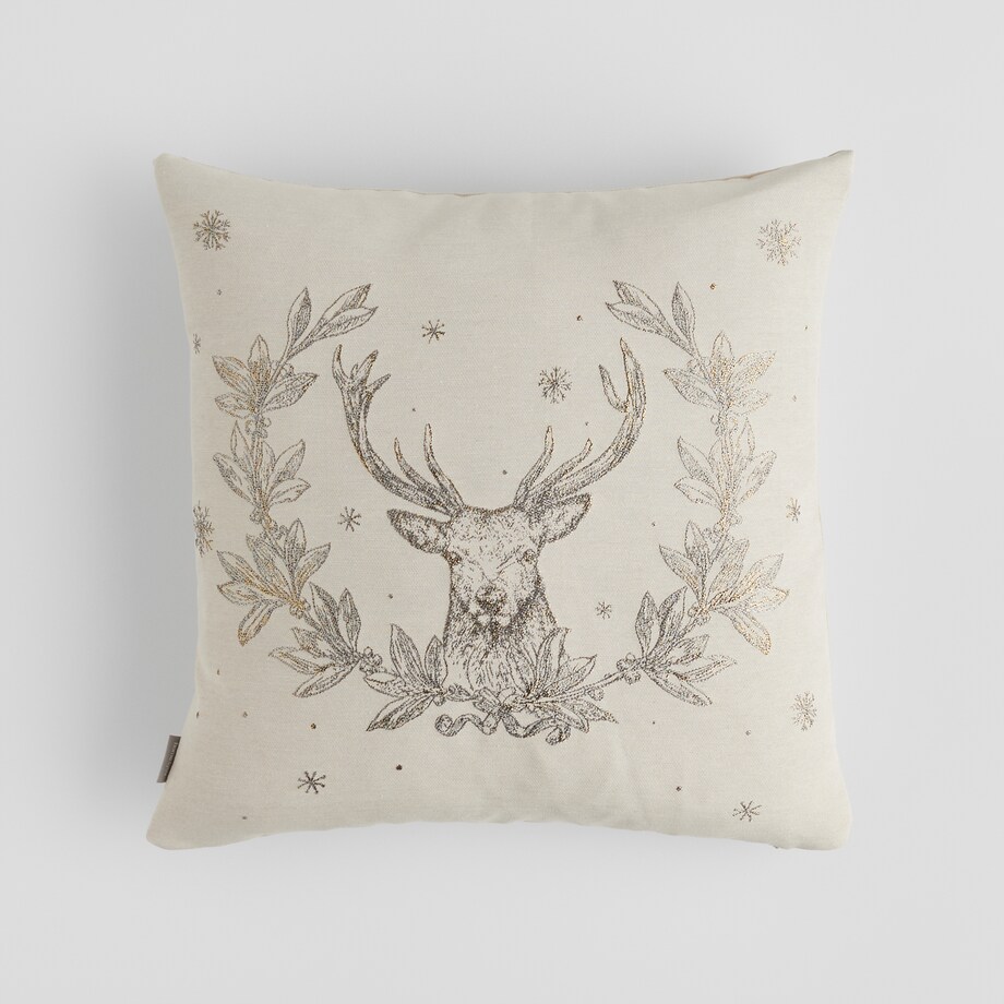 Poszewka Żakardowa Holivedo 45x45 cm z motywem renifera