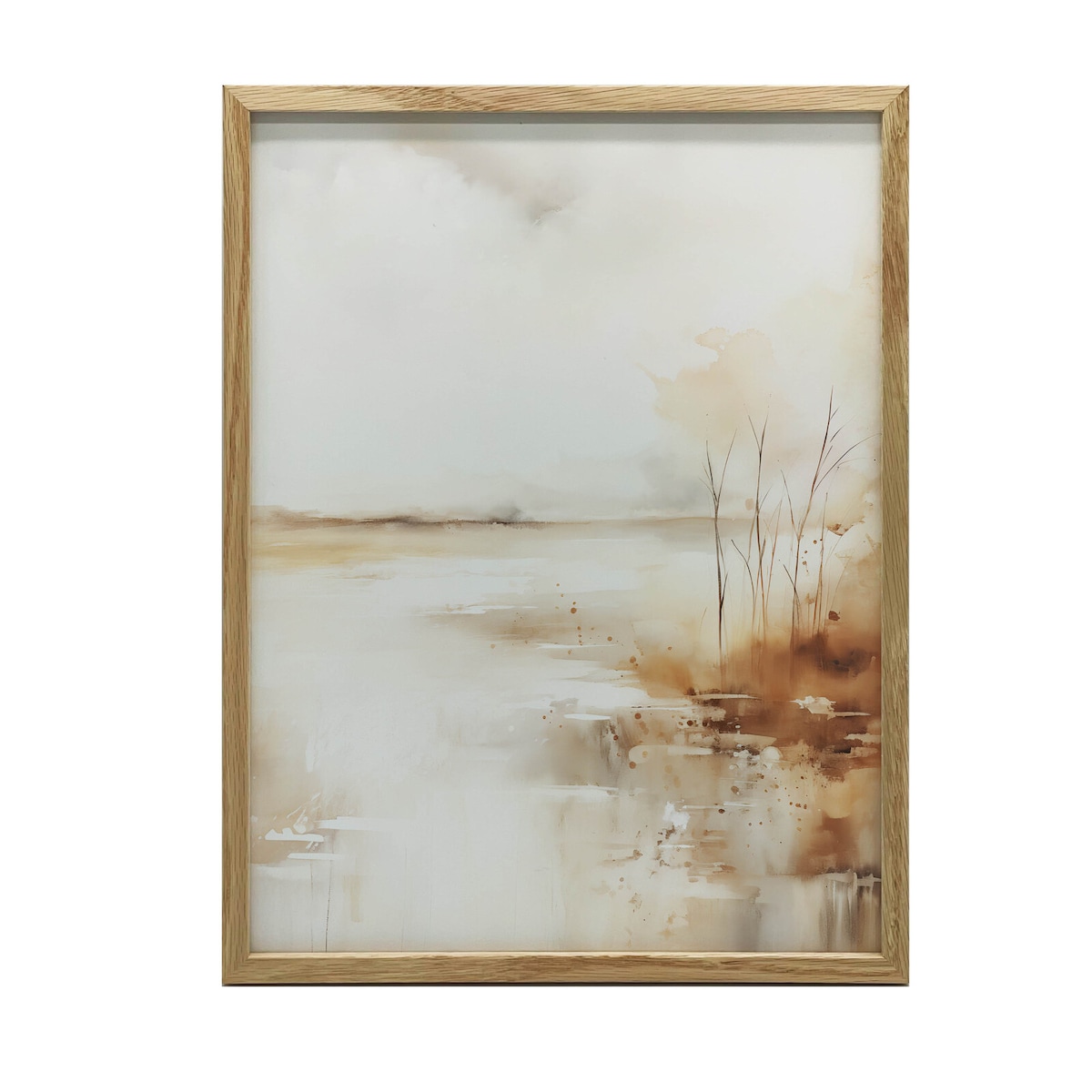 Delikatny Pejzaż, 50x70 cm, rama drewniana jasny dąb, papier matowy 230 gsm