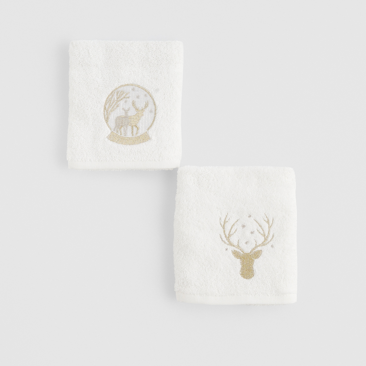 Komplet ręczników dekoracyjnych do twarzy lub rąk 2szt Antlers 30x50 cm