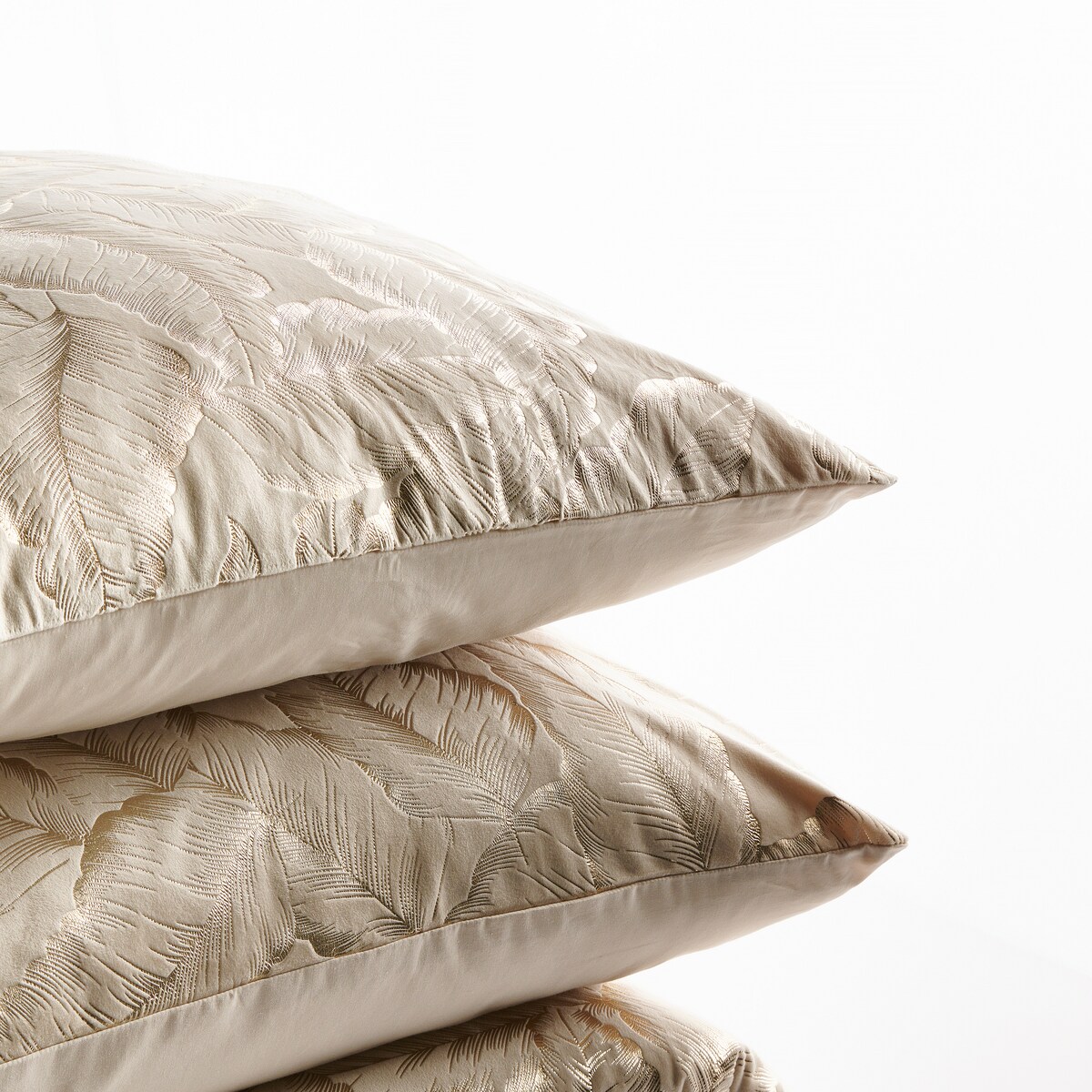 Pościel welwetowa ze złotym nadrukiem Foglare 200x220 cm z motywem liściastym