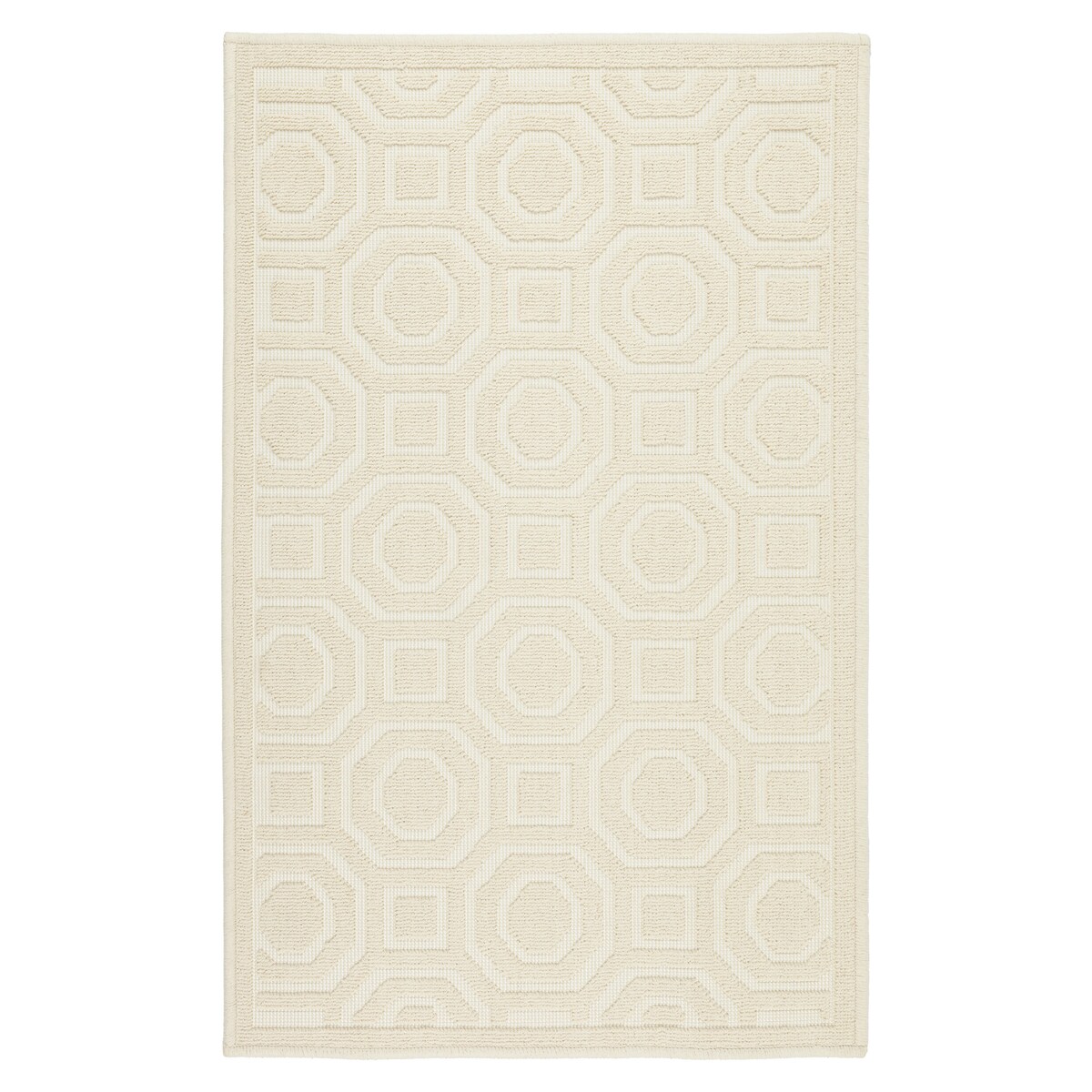 Dywan bawełniany Lino 50x80 cm e-floor e-floor geometryczny beżowy