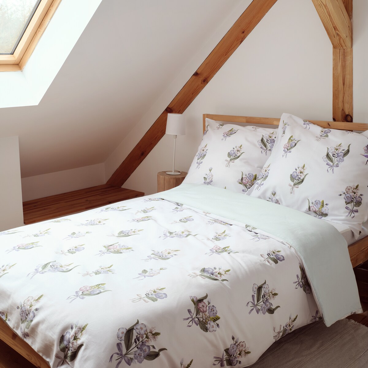 Pościel z bawełny satynowej Pansis 160x200 cm z motywem kwiatowym