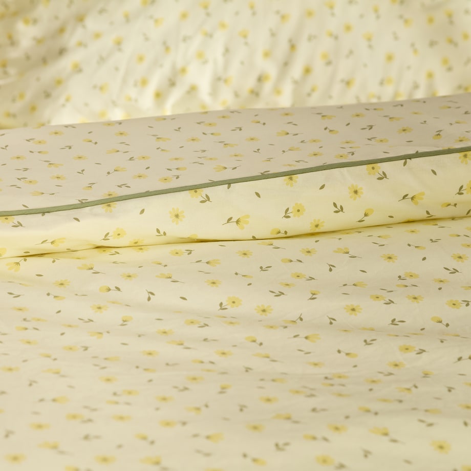 Pościel bawełniana z lamówką Avis 160x200 cm z motywem kwiatowym