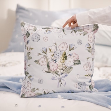 Poszewka z nadrukiem Pansis 45x45 cm z motywem kwiatowym