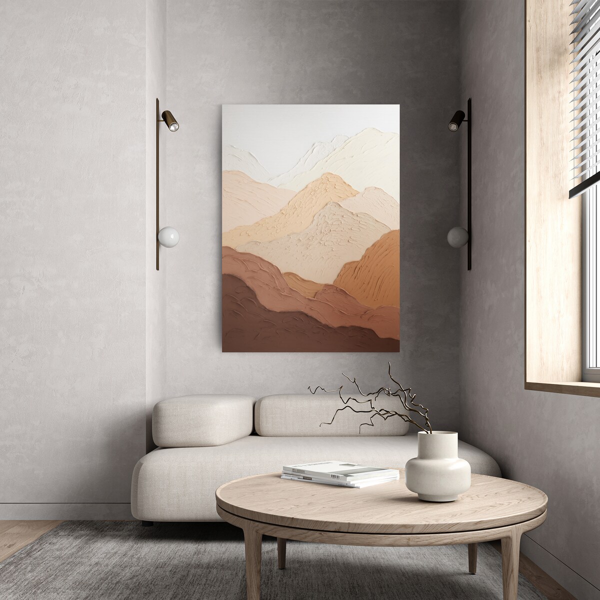 Ręcznie zdobiony obraz na płótnie tronca 100x140 z motywem pejzażu