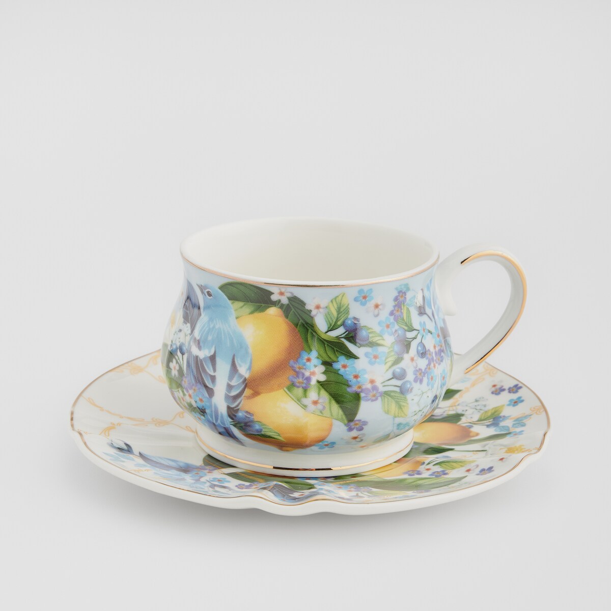 Filiżanka Ze Spodkiem Lemondi z motywem owoców
