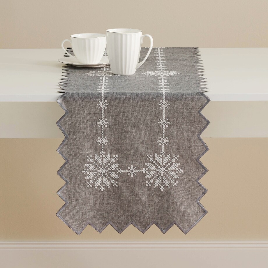 Embroidered Table Runner North Star 35x180 cm