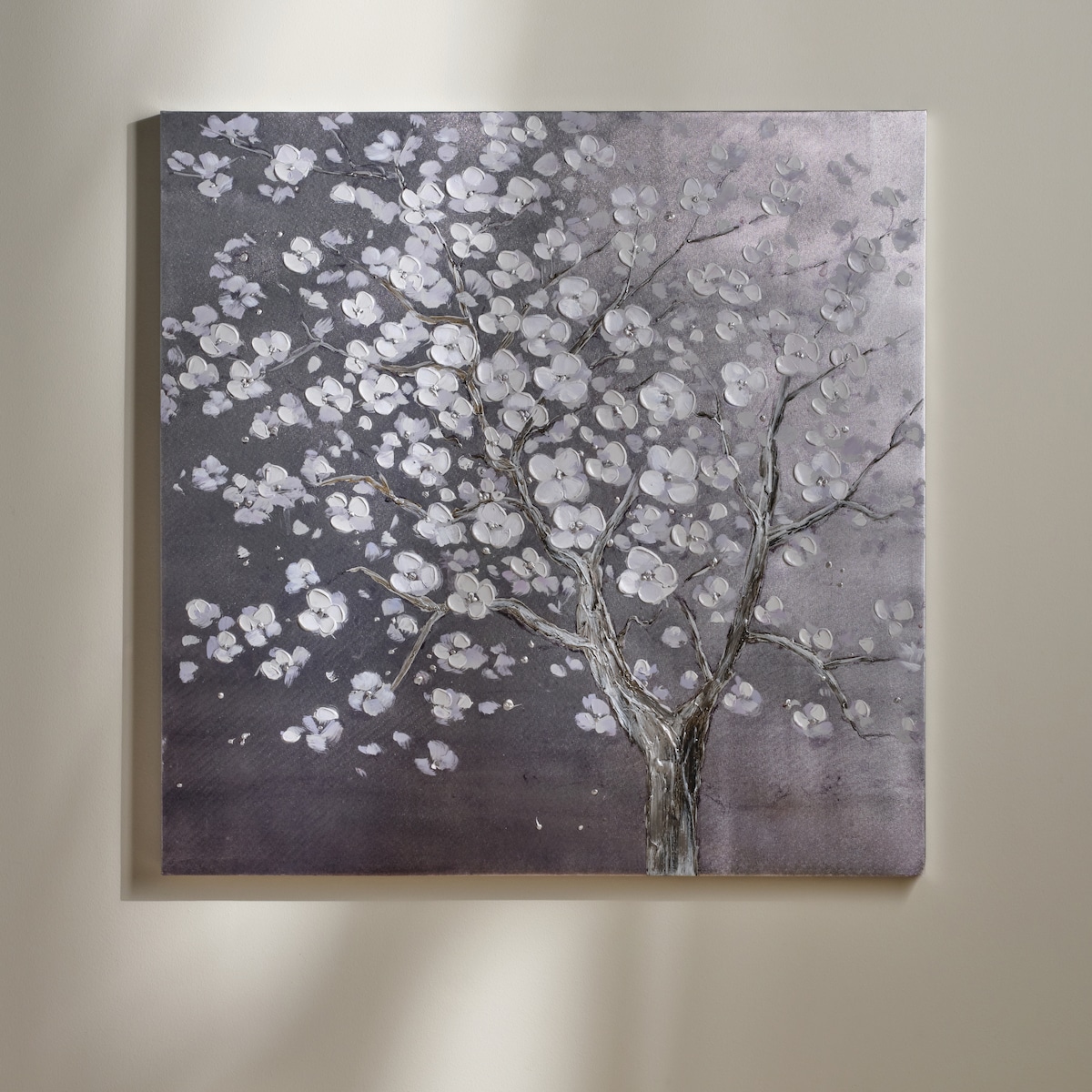Ręcznie zdobiony obraz kwiat wiśni cherryblossom 100x100