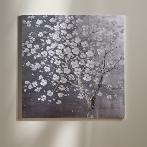 Ręcznie zdobiony obraz kwiat wiśni cherryblossom 100x100