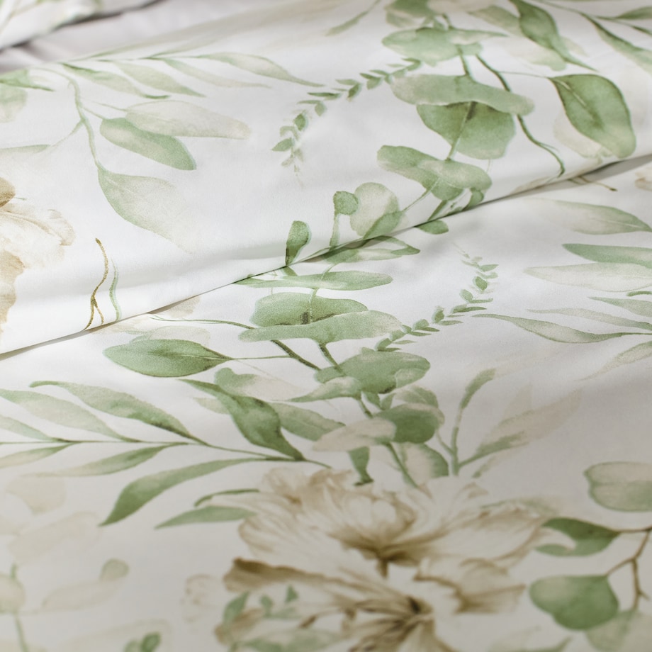 Pościel Z Mikrofibry Nutii 160x200 cm z motywem roślinnym