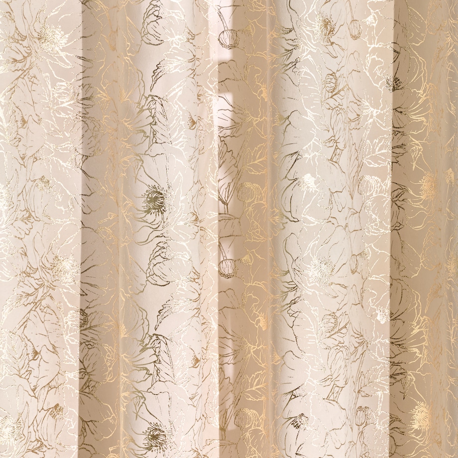 Zasłona z nadrukiem Casinosis 140x250 cm z motywem kwiatowym