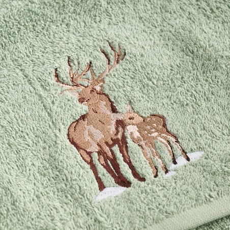 Komplet ręczników dekoracyjnych do twarzy lub rąk 2szt Hirvos 30x50 cm z motywem zwierząt leśnych