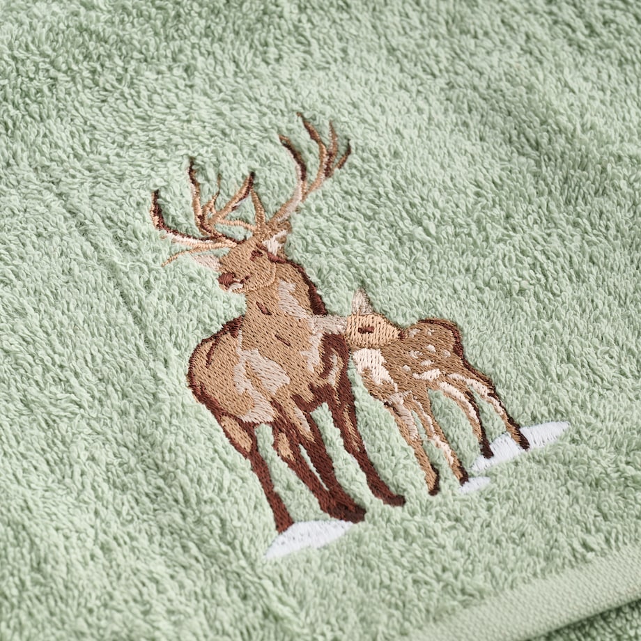 Komplet ręczników dekoracyjnych do twarzy lub rąk 2szt Hirvos 30x50 cm z motywem zwierząt leśnych