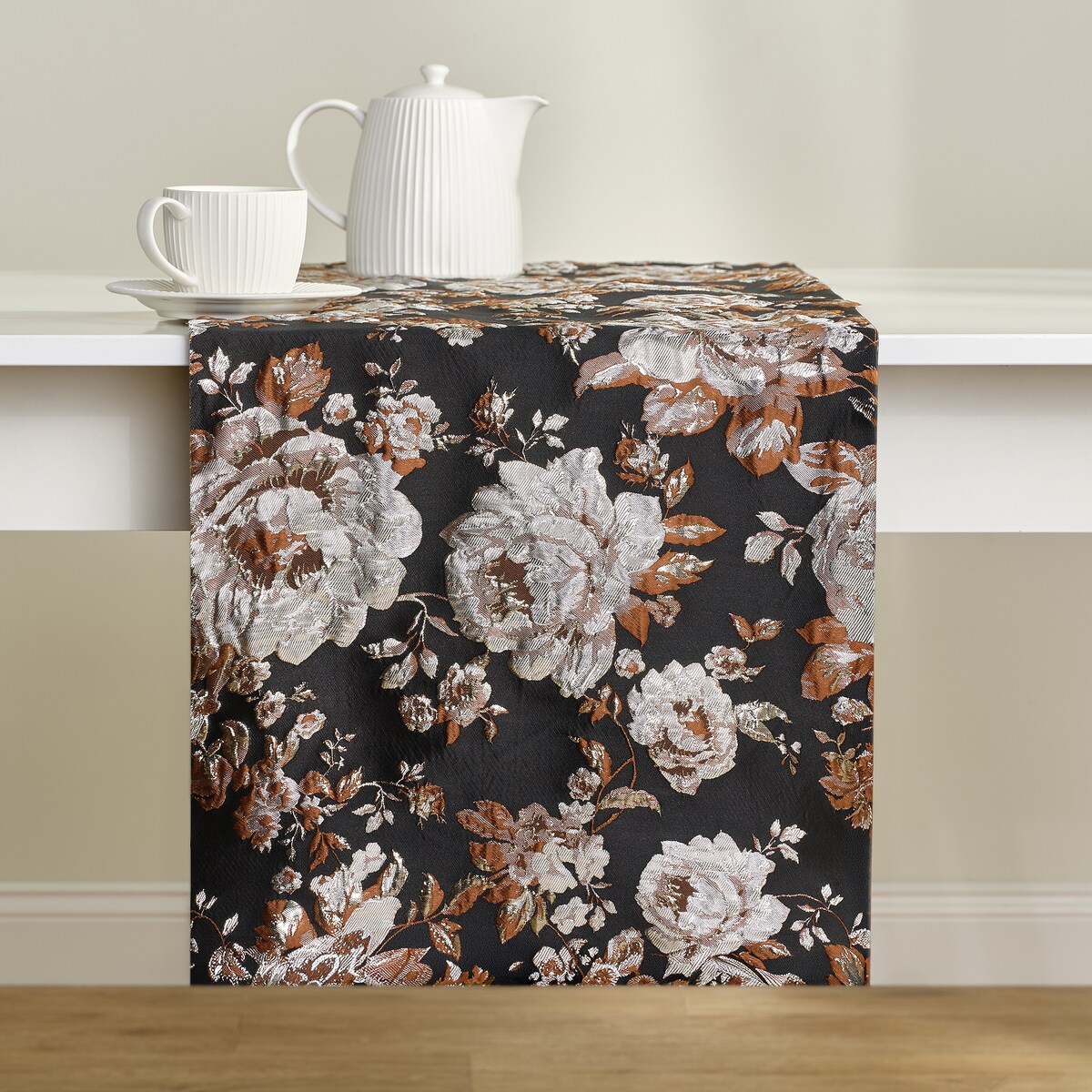 Bieżnik Żakardowy Peonia 40x160 cm