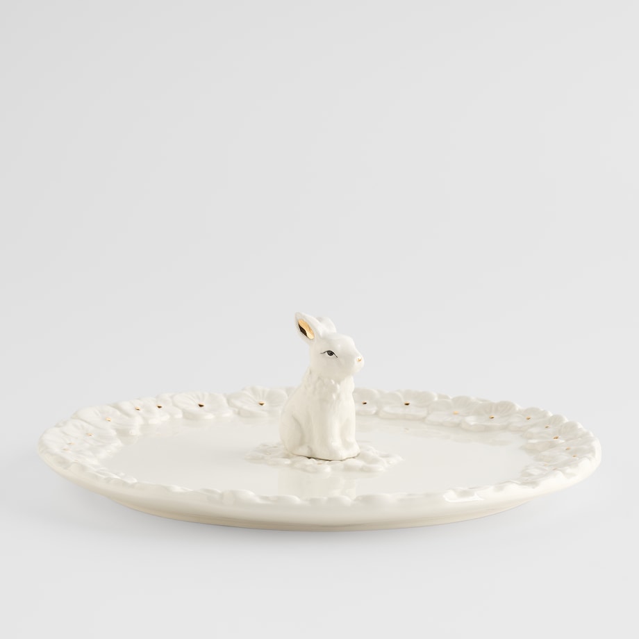 Patera Bellissima z motywem kwiatowym i królika