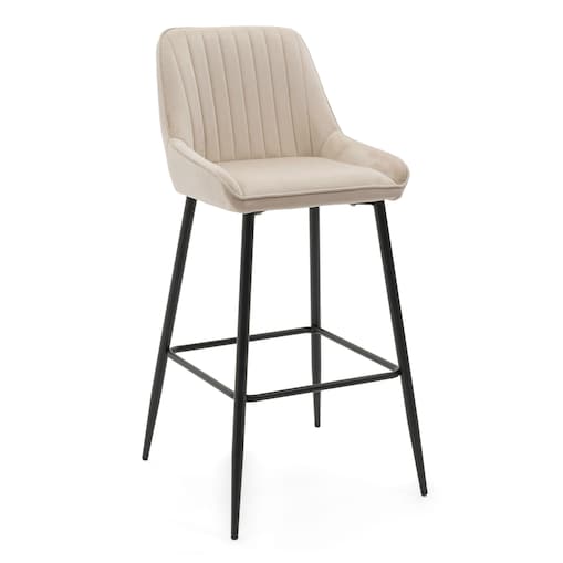 Hoker tapicerowany welurowy do salonu jadalni barowy glamour PASSO