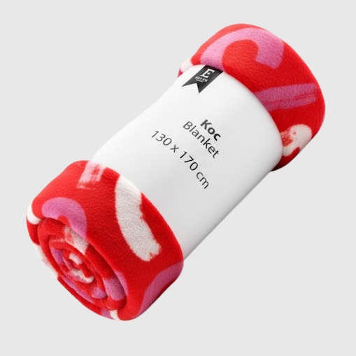 Drukowany koc Cozy Love 130x170 cm