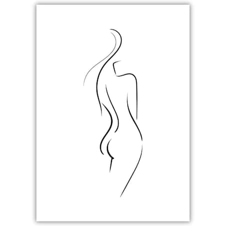 plakat line art mystery lady 7 70x100 cm