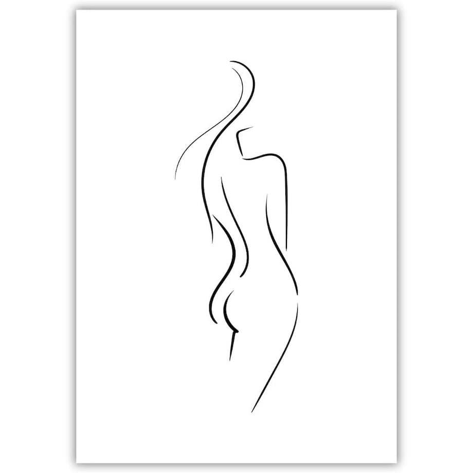 plakat line art mystery lady 7 70x100 cm