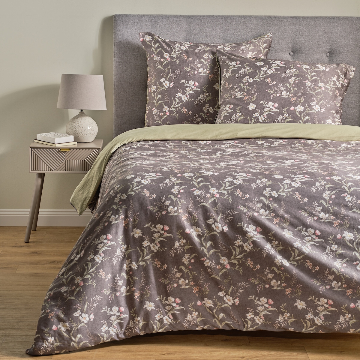 Pościel z bawełny satynowej Tomo 200x220 cm z wzorem kwiatowym