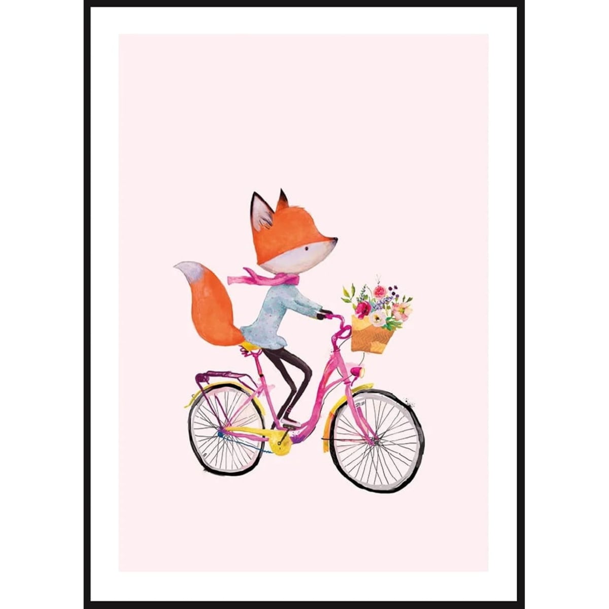 Poster Story, Plakat, Obraz - Lisek Na Rowerze