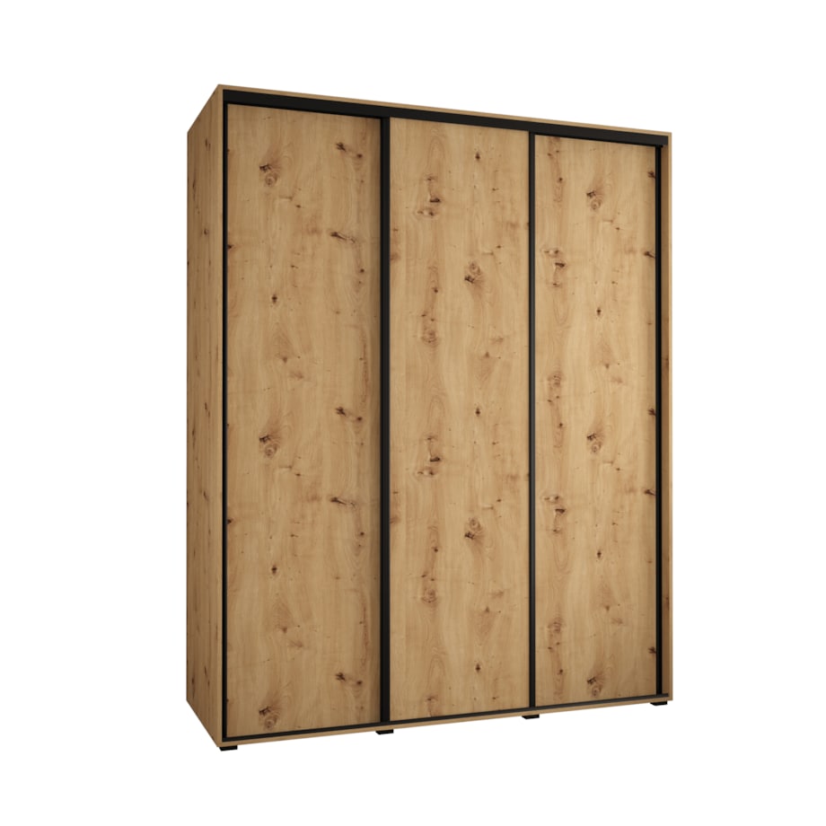 Szafa przesuwna Garderoba DAVOS 1 200 artisan/artisan/czarny