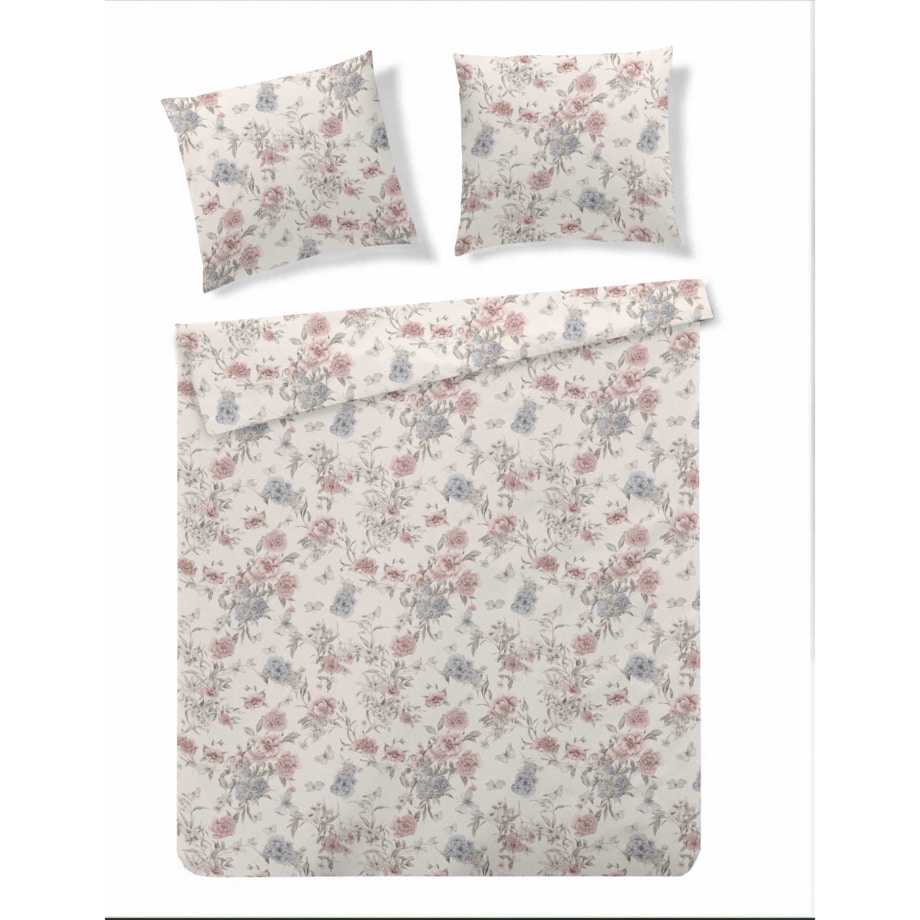 Pościel Z Mikrofibry Alionis 160x200 cm z motywem kwiatowym
