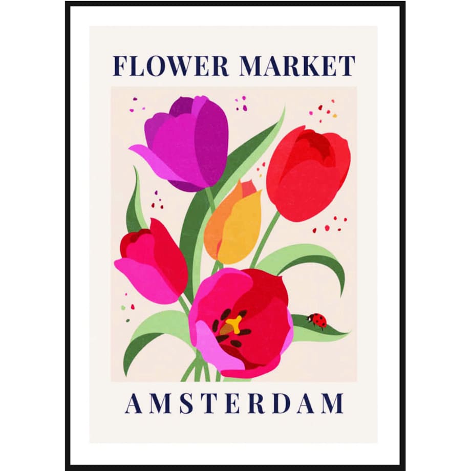 Poster Story, Plakat, Obraz - Flower Market Amsterdam