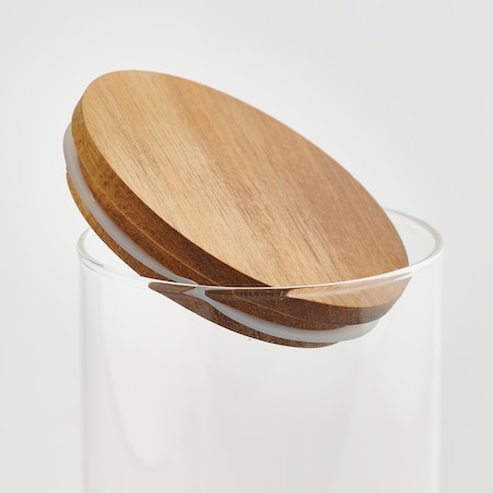 Pojemnik ze szkła borokrzemowego z akacjową pokrywką 1360 ml