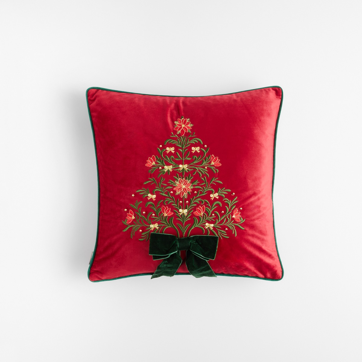 Poszewka Haftowana Natal 45x45 cm z motywem choinki