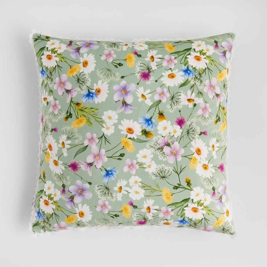 Poszewka z nadrukiem Melow 45x45 cm z motywem kwiatowym