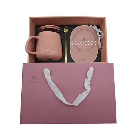 KUBEK do herbaty PODGRZEWACZ USB Łyżka Kabel PREZENT Kubek Świąteczny Kubki