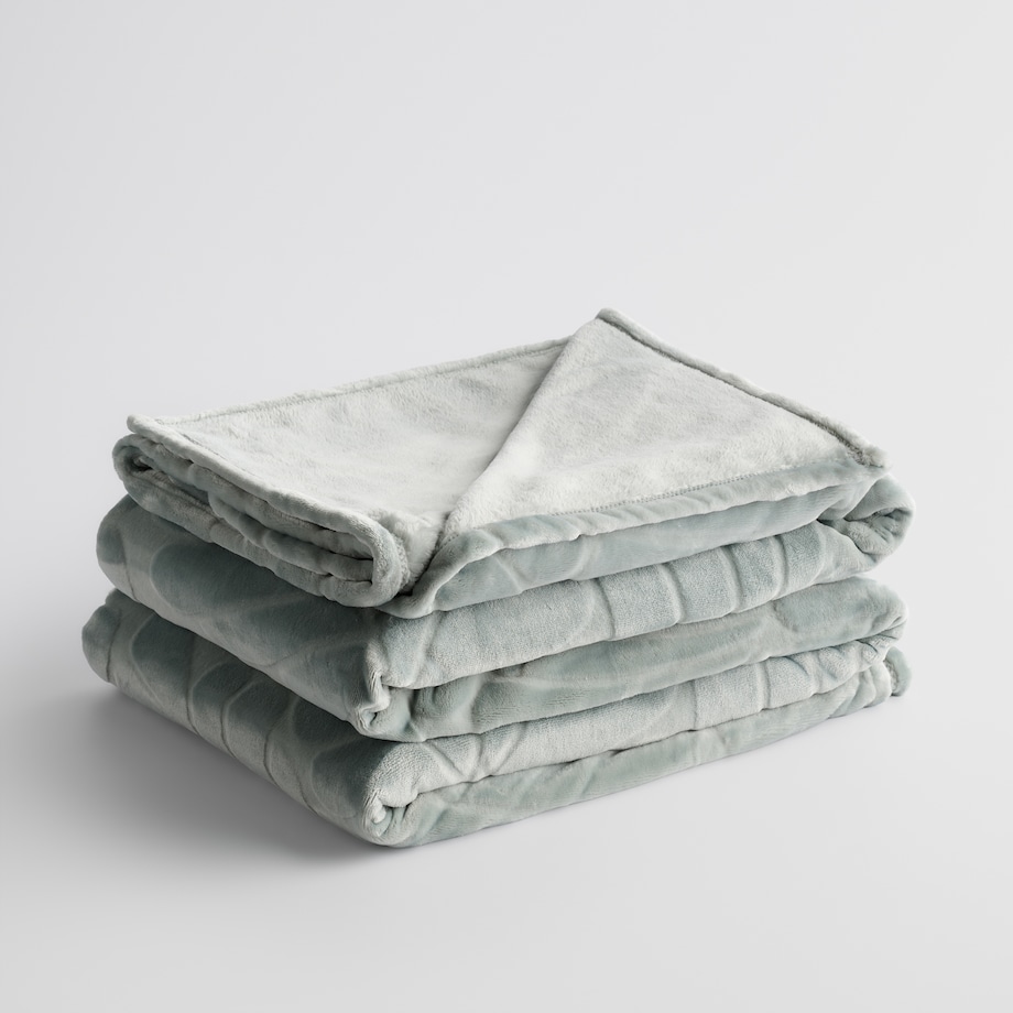 Koc Hoyani 200x220 cm z motywem liściastym