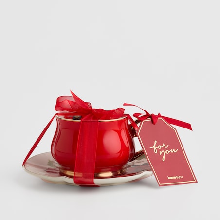 Filiżanka w opakowaniu prezentowym Lascivia z motywem kwiatowym