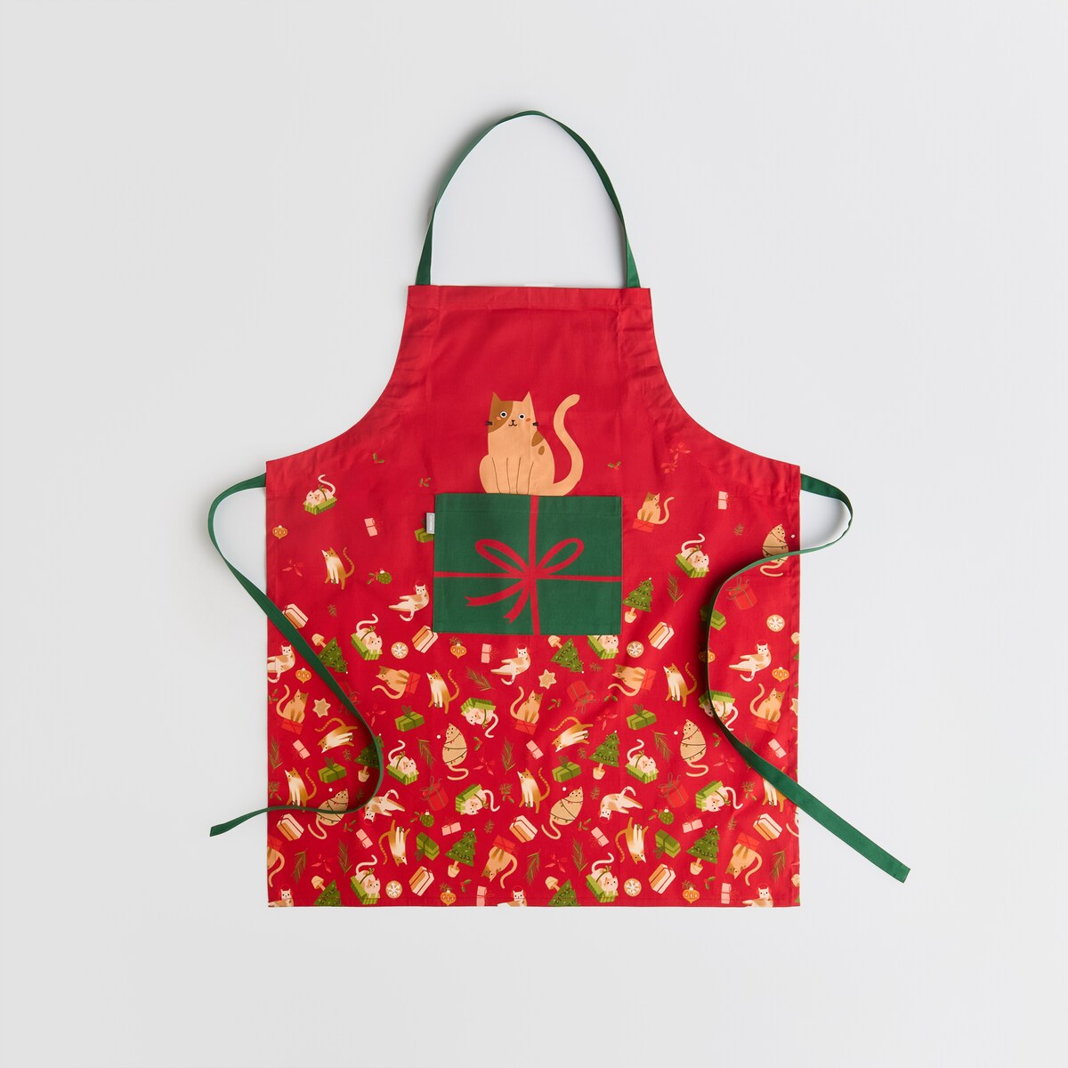 Fartuch Miaoumas 70x85 cm z motywem choinki