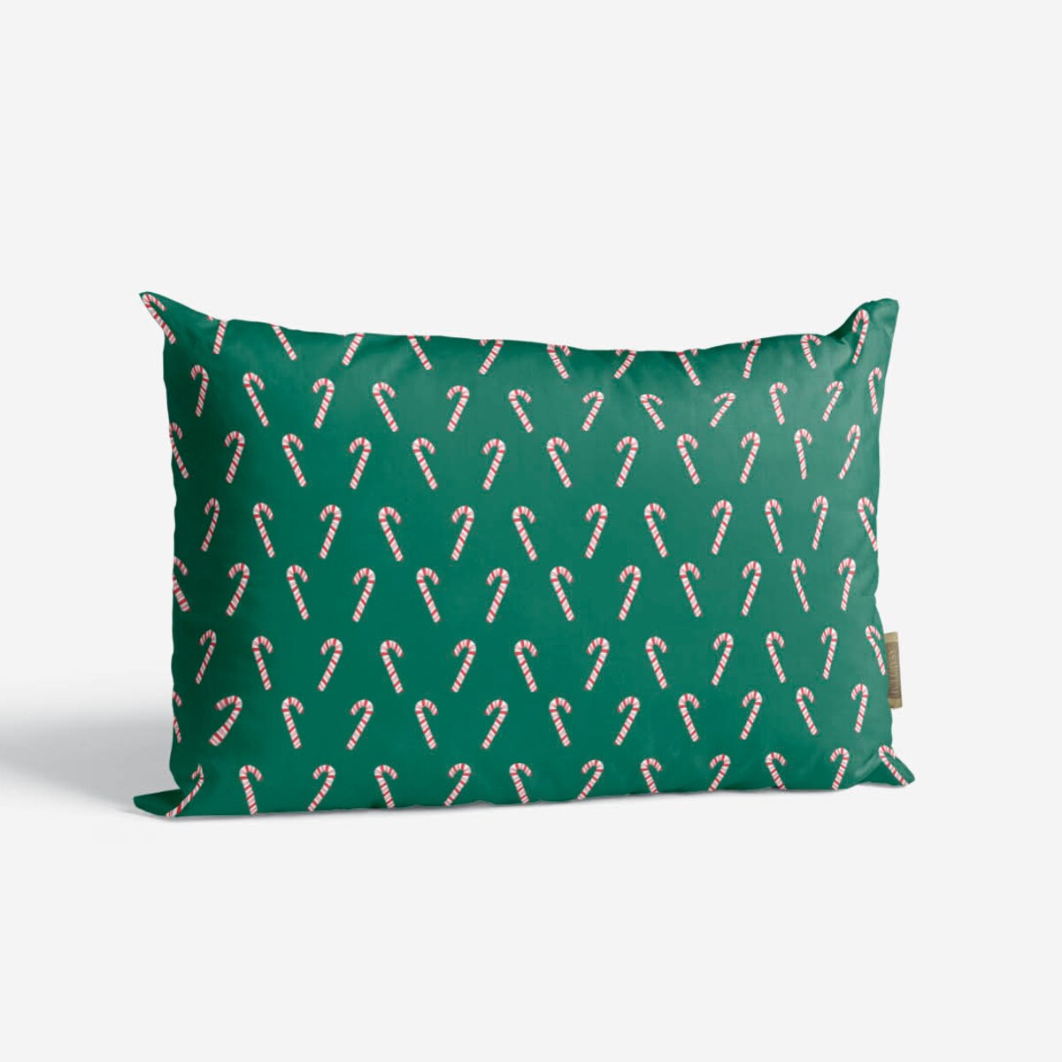 Poduszka świąteczna - Laski cukrowe - zielony 40x60 cm