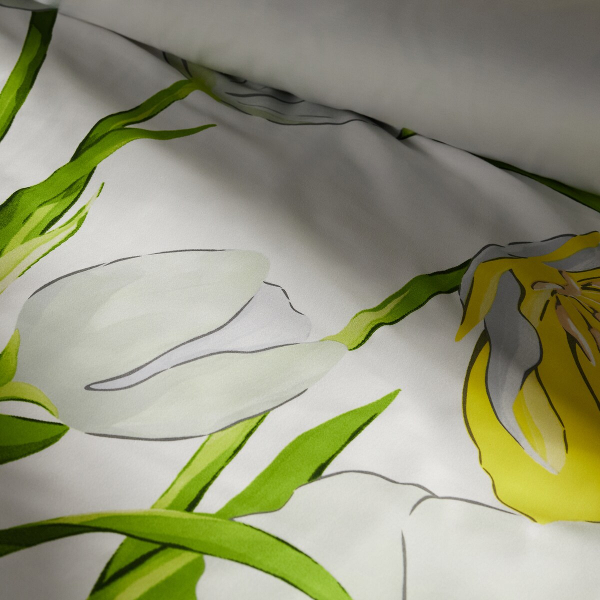 Pościel z bawełny satynowej Tendi 160x200 cm z wzorem kwiatowym