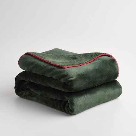 Jednokolorowy koc z wiskozą Maresa 150x200 cm