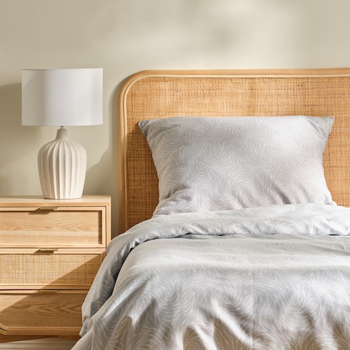 Pościel z bawełny satynowej Linguine 200x220 cm z motywem abstrakcyjnym