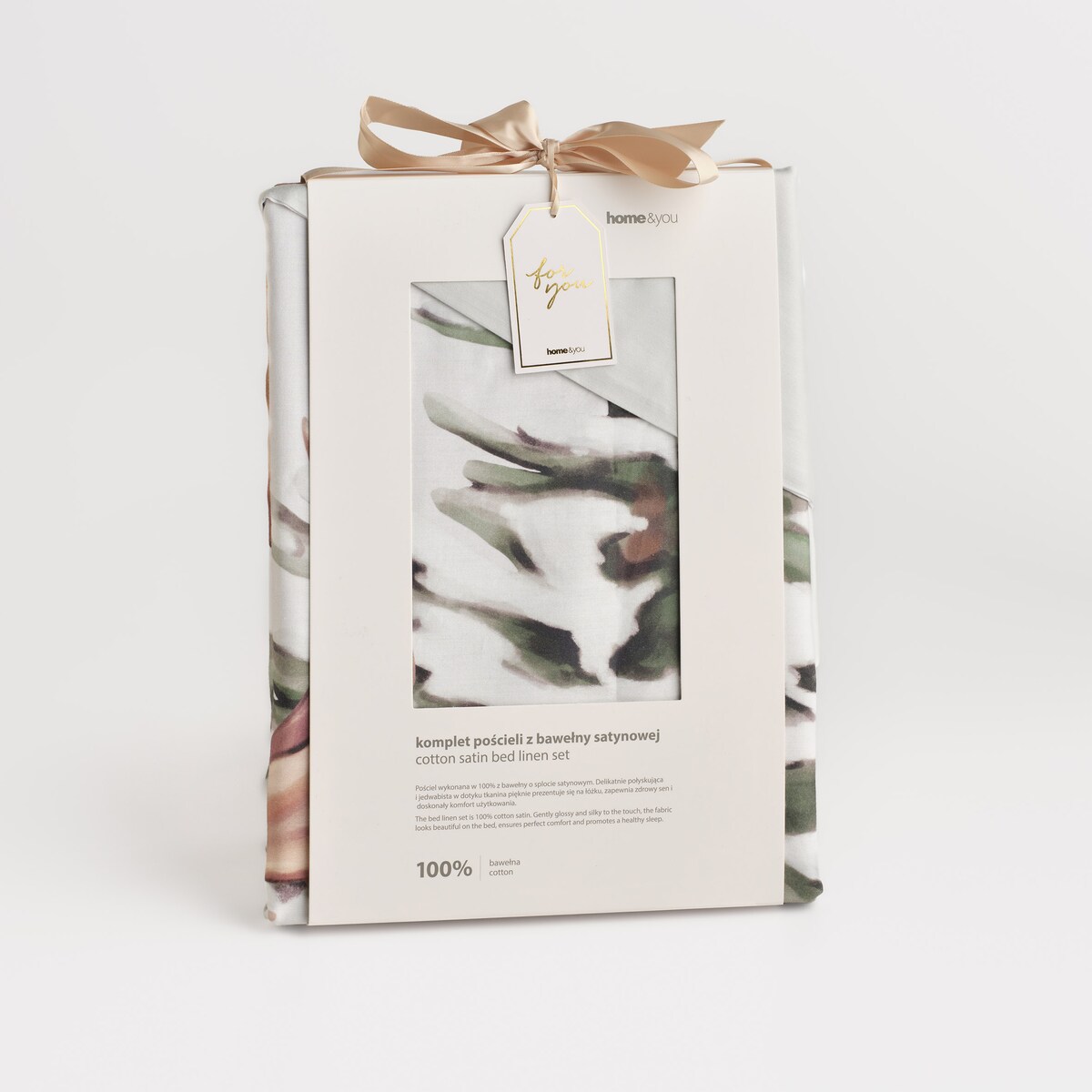Pościel z bawełny satynowej Hivrosi 200x220 cm z motywem zwierząt leśnych