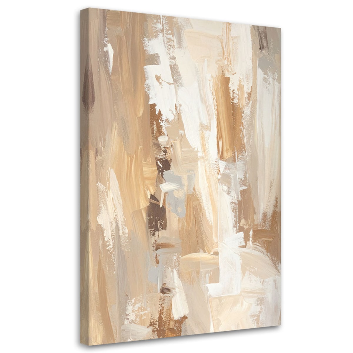 Obraz na płótnie, Beżowa Abstrakcja Tekstura Minimalistyczna 60x90 cm