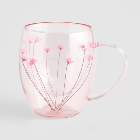 Szklanka Eliani z motywem kwiatowym