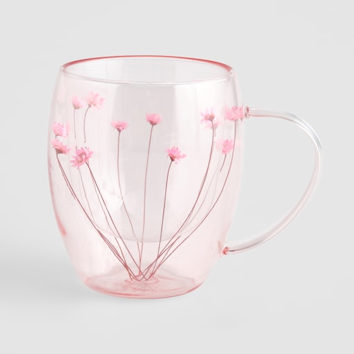 Szklanka Eliani z motywem kwiatowym