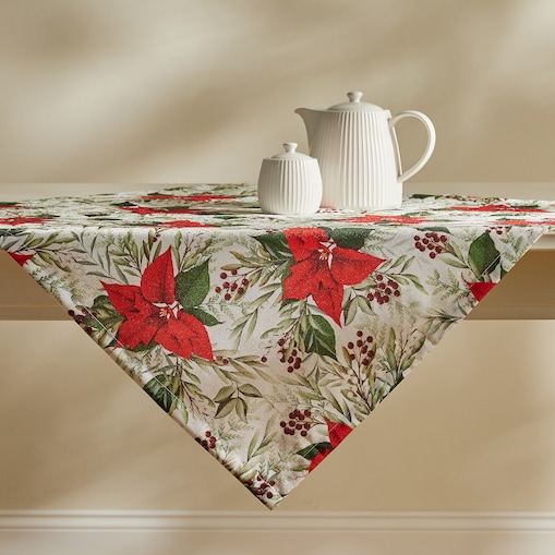Serweta z nadrukiem Poinsetta 80x80 cm