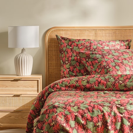 Pościel z bawełny satynowej Porishko 200x220 cm z motywem owoców