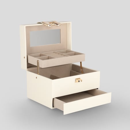 Kuferek na biżuterię z motywem kokardy tola