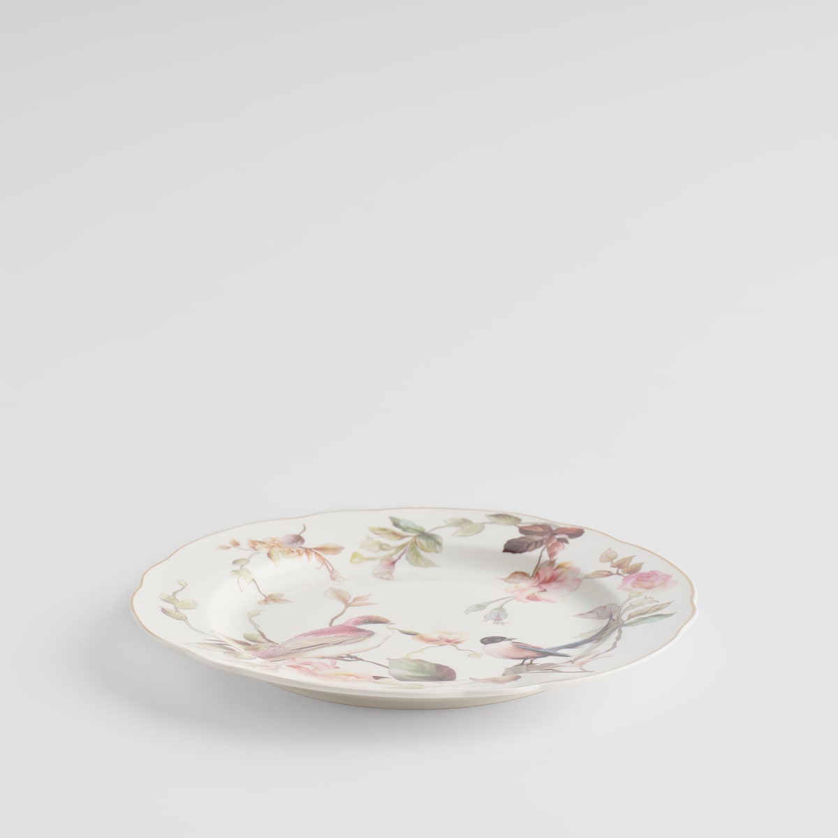 Talerz Deserowy Botania z motywem roślinnym