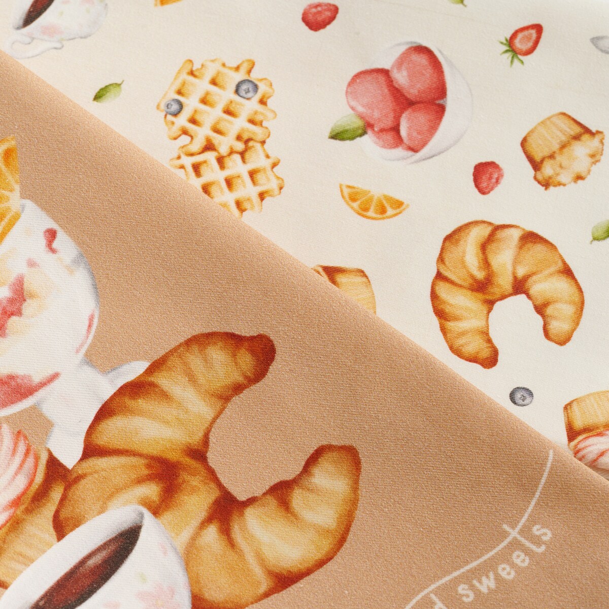 Komplet Ścierek Brunchery 45x65 cm z motywem kulinarnym